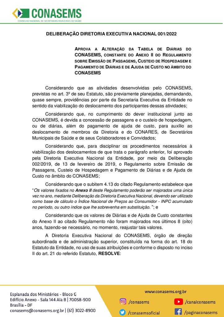 thumbnail of DELIBERACAO DIRETORIA CONASEMS – 001-2022 – NOVA TABELA DIARIAS (1)